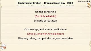 Download lagu Boulevard of Broken Dreams - Green Day | Lirik lagu, Cara pengucapan dan Terjemahan Indonesia mp3
