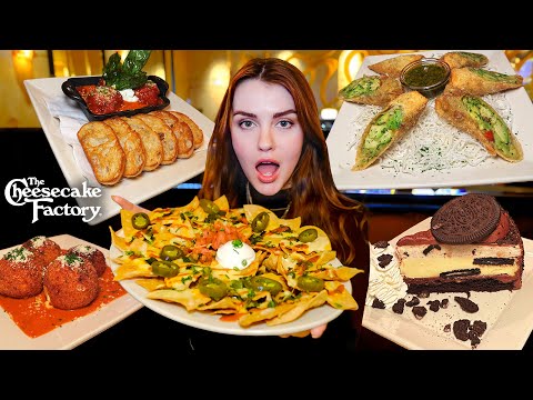 I Ate EVERYTHING on the CHEESECAKE FACTORY Happy Hour Menu! (26 Items!!)