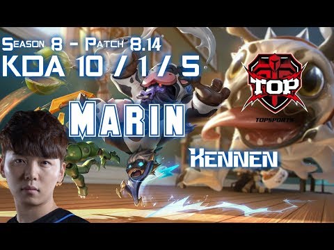 TOP MaRin KENNEN vs POPPY Top - Patch 8.14 KR Ranked