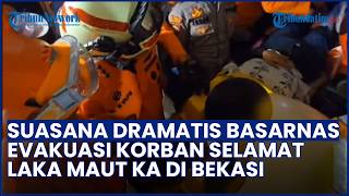Basarnas Evakuasi Korban Selamat Tabrakan Kereta di Bekasi Timur, Langsung Dibawa ke RSUD