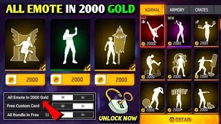 All Emotes In 5000 Gold II How To Get Free Fire Emotes In Gold 2023
