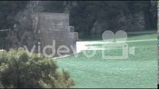 Above side view of water spilling over the Matilija Dam in Ojai California 池田直弘神戸 池田直弘