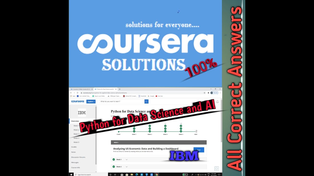 Coursera Solutions : Python for Data Science and AI.