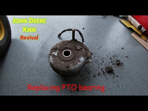 John Deere X300 PTO clutch bearing rebuild