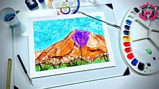 Playing with Colors -Exploring Alcohol Inks - Landscape and Learning!!