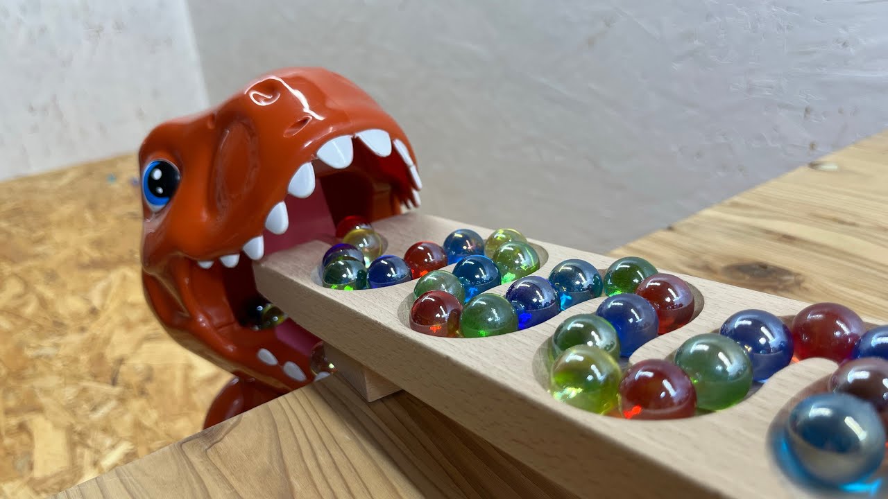 【マーブルラン】小さな大工さん ハバ 恐竜 Haba Dinosaur T-Rex ASMR