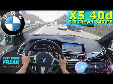 2022 BMW X5 xDrive40d 340 PS TOP SPEED AUTOBAHN DRIVE POV