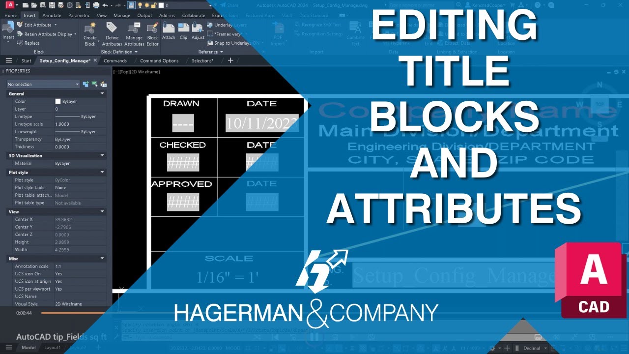 AutoCAD How to Edit Attributes on Title Blocks