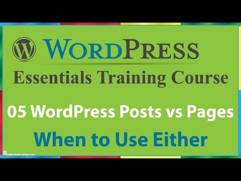 05 WordPress Posts vs WordPress Pages