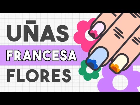 ¡MANICURA EN 5 MINUTOS! · UÑAS FLORES FRANCESAS 🌸 Como hacer FLORES en las UÑAS 💅