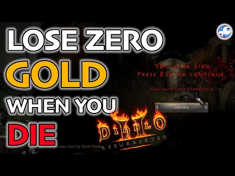 How to lose ZERO GOLD when you die in Diablo 2 Resurrected (D2R Gold tip Guide)