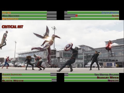 Team Iron Man vs Team Captain America...with healthbars (Part 2)