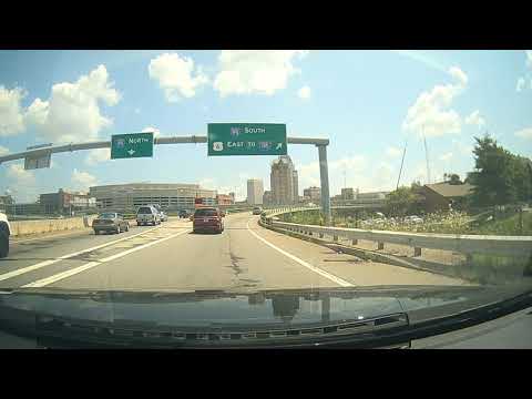 Driving in Providence and I-95 South through Cranston, Rhode Island