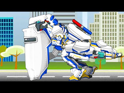 JURASSIC FIGHT #49: T-REX COPS - BATTLE+TRANS | DINO ROBOT CORPS | HI DINO 230319