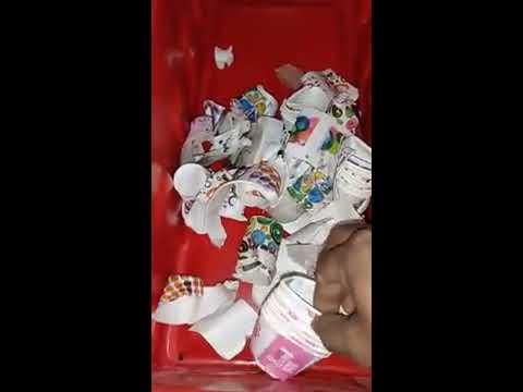 Paper cup wastage crusher