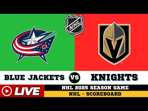 Vegas Golden Knights Vs Columbus Blue Jackets | NHL 2025 | NHL Live SCOREBOARD | 14/12/2025