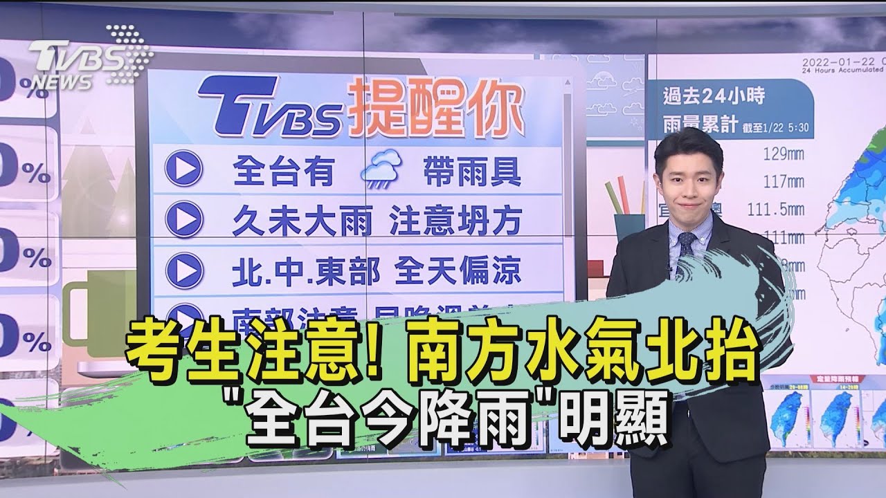 學測周末全台有雨 考生記得攜帶雨具!