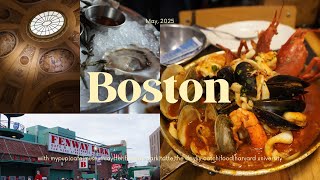 (vlog)ボストン🧦🦞|with mypup|cafe, oyster, fenway park, red sox, museum, harvard|Boston