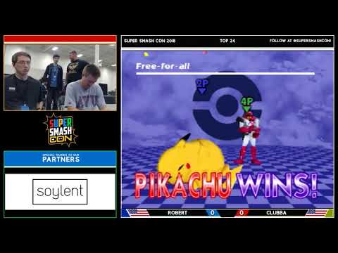 SSC 2018 - SSB64 - Robert (Pikachu) Vs. Clubbadubba (Falcon) Smash 64 Winner's Top 24