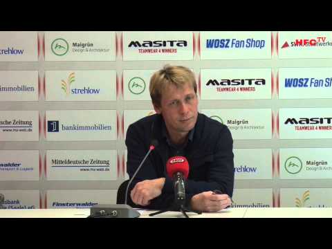 35. Spieltag: Hallescher FC - SSV Jahn Regensburg | Pressekonferenz vor dem Spiel