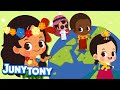 Hello Around the World | Say Hello in 15 Different Languages | Explore World Song | JunyTony