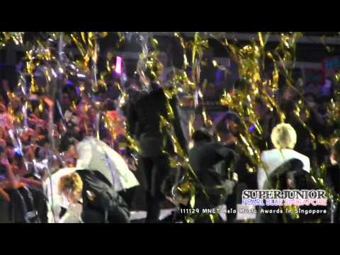 [Fancam] 111129 MAMA SG - Sorry Sorry Ending + Going offstage (cut)