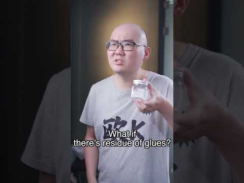 How to REMOVE the Label from your Jar, Mug, Plate, Bowl？🏷️❌ #shorts #fyp #fyptiktok #trivia #miwu