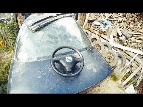 Кожаный трехспицевый руль на Passat B5 Замена руля Переноска из светодиодной лампы
