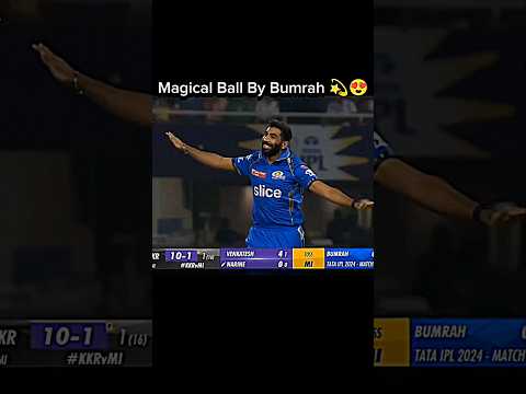 Magical Ball By Bumrah 💫😍 #shorts #cricket #ipl #mumbaiindians #viral #bumrah