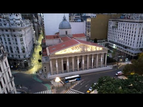 Aerial images of Buenos Aires Cathedral where Pope Francis was archbishop | AFP