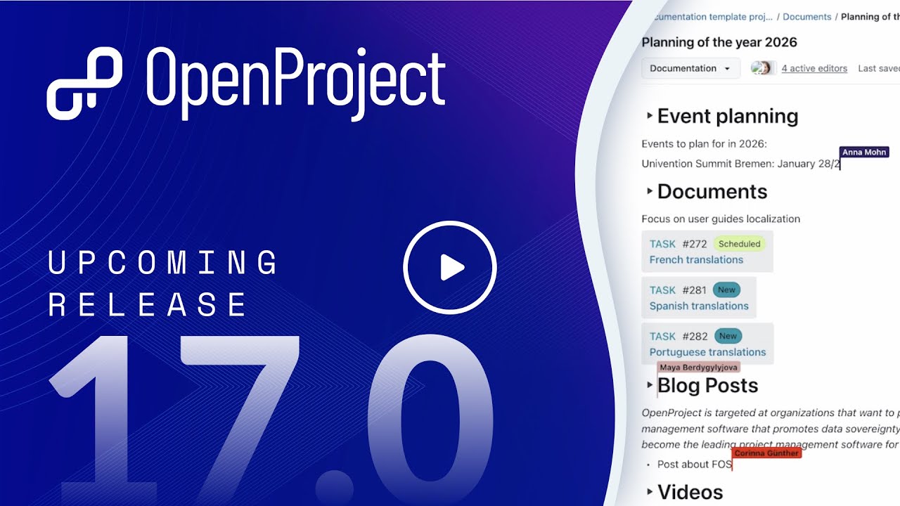 OpenProject 17.0 Release Preview