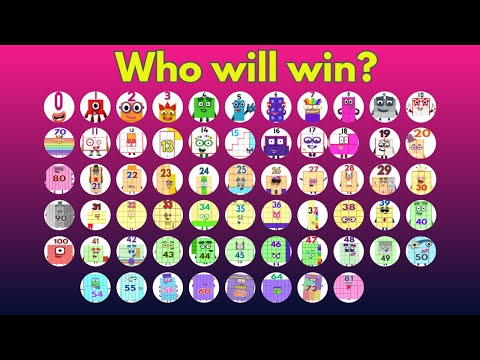 63 NUMBERBLOCKS Marble Race In Algodoo- Who will Be The CHAMPION??