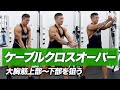 ケーブルクロスオーバーのバリエーション | 大胸筋上部・中部・下部を狙うやり方【ビーレジェンド プロテイン】