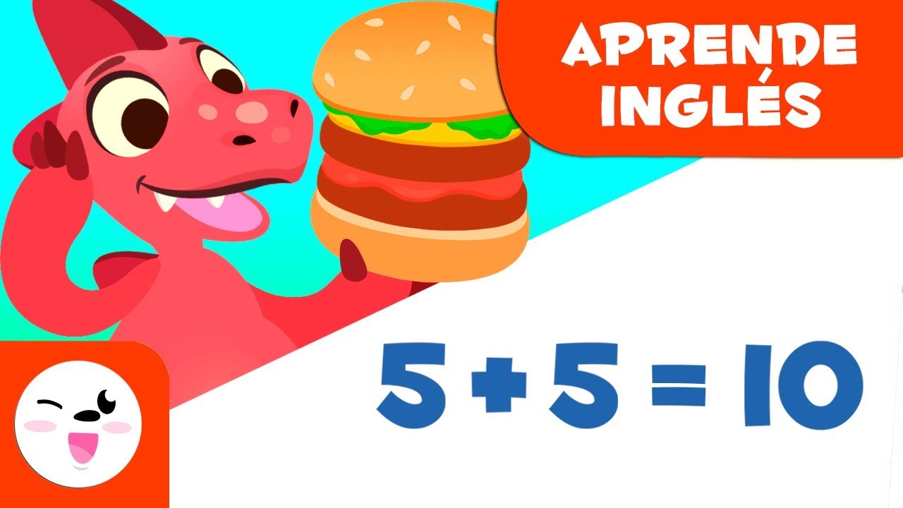 Ejercicios de Sumas EN INGLÉS -  Aprende a sumar con Dino - Matemáticas para niños