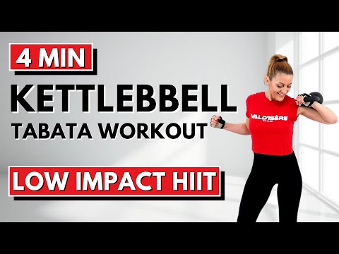 🔥4 Min Kettlebell Workout🔥Quick Tabata HIIT Workout🔥4 Min TABATA WORKOUT🔥