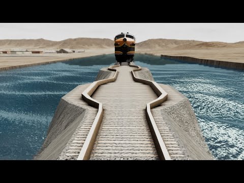 Train vs Wide Rails 😱 | Extreme Crash Test in BeamNG Drive