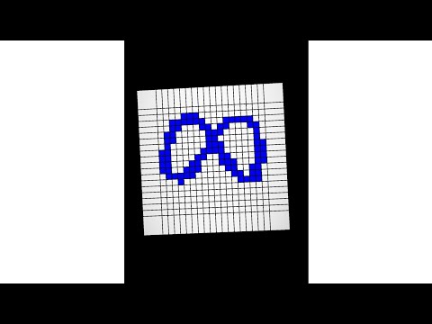 META New logo 20×20 Rubik's Cube🌀🌀 #shorts #meta #facebook #rubikscube #pattern #mosaic