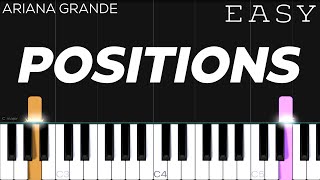 Ariana Grande - positions  EASY Piano Tutorial