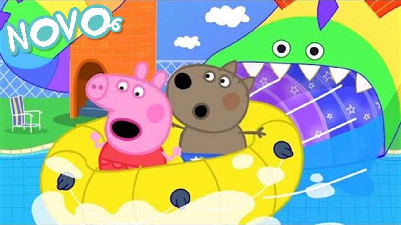 Peppa Pig Português Brasil  🛝 Um Toboágua Enorme 🌈 NOVO Contos da Peppa Pig