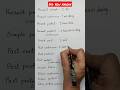 tenses in english grammar | tenses english  #shorts #tenses