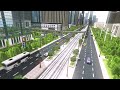 3D Rendering Modern Concept Architecture 3D Metro City