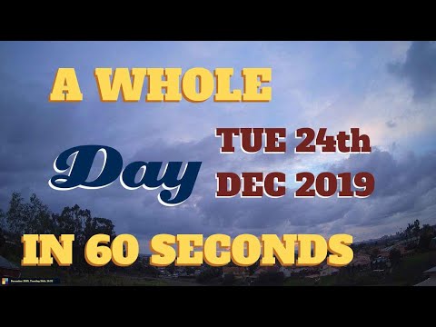 4K Time-Lapse video || Tuesday December 24th, 2019 || 24 hours in 60 seconds || Best Video