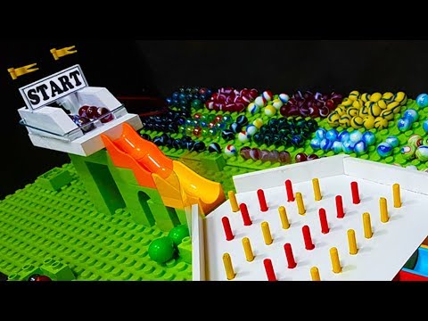 Epic MARBLE RACE TOURNAMENT - Obstacles to get points - World Grand Prix 2018