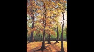 DA112 FALL TREES Acrylic Painting Technique of Landscape with Fall Colors with Sandra
