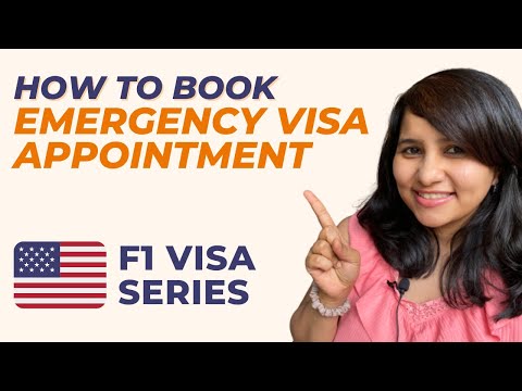 How do I book an emergency appointment for my F1 visa?