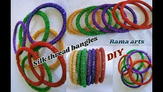 Silk thread bangles - Making with ball chain | jewellery tutorials