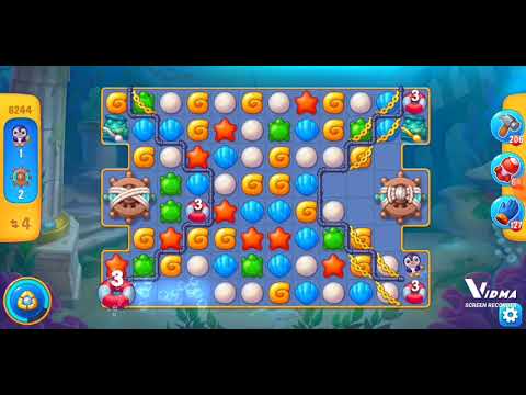 Fishdom. 8244 level no boosters and diamonds - 13 moves