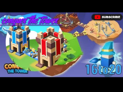 Conquer the tower :level 16,17,18,19 and 20 takeover It GAMEPLAYS #conquerthetower #COCgamingYT