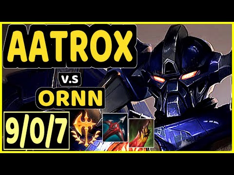 GYUVEE (AATROX) vs ORNN - 9/0/7 KDA TOP CHALLENGER GAMEPLAY - KR