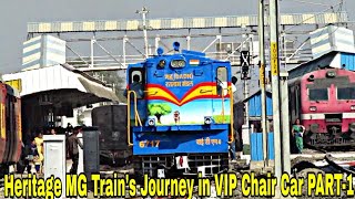 preview picture of video 'Inaugural Journey in Mhow-Kalakund Heritage MG Train in VIP Chair Car PART-1'